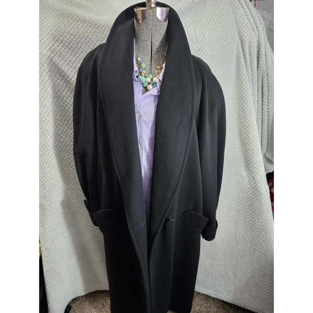 Ashley Scott Vintage Wool Coat Womens Vintage Long Overcoat Classic USA XL - Picture 2 of 5